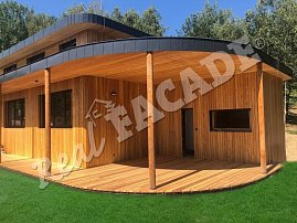REAL FACADE Siberian larch 20x95 mm , Siberian larch classic 19x145 mm, REAL DECK Western red cedar 40x140 mm, natural