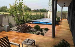 Wooden decking made of exotic woods