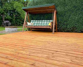 REAL DECK Siberian larch 27x142mm reeded, Osmo oil no. 010 Thermo