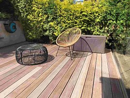 REAL DECK Bangkirai 25 x 145 mm reeded, natural