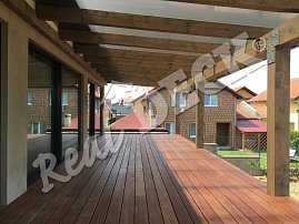 REAL DECK Merbau 22 x 140 mm smooth, natural, pergola OSMO varnish no. 905 Patina