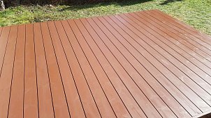 REAL DECK Thermo pine 26x140 mm, smooth, OSMO oil no.014,  Massaranduba