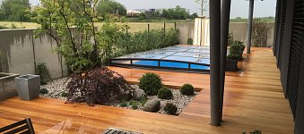 Wooden decking made of exotic woods