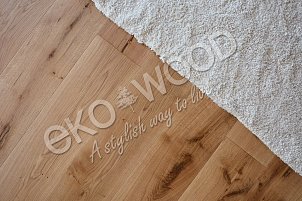 EKOWOOD Oak Rustical 1-strip13,5x192 mm transparent oil, longitudinal and transverse edges 4V, surface brushed
