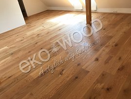 EKOWOOD Oak Rustikal 1 strip 13,5 x 192 mm Osmo oil shade colourless matt, longitudinal and transverse edges 4V, brushed surface