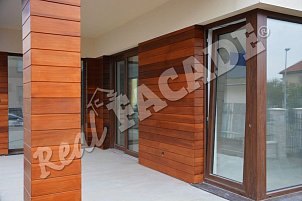 REAL FACADE Western Red Cedar, Classic profile 17.5 x 137 mm, treated with OSMO UV Protection Oil shade no. 428 Cedar