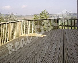 REAL DECK  Pine impreg. Wolmanite reeded 26 x 146 mm natural