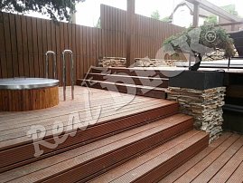 REAL DECK Bangkirai 25 x 145 mm reeded OSMO Terrace oil no. 006 Bangkirai