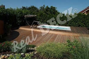 REAL DECK Bangkirai 25 x 145 mm reeded OSMO Terrace oil no. 006 Bangkirai