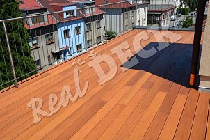 REAL DECK Garapa 25 x 145 mm reeded OSMO Terrace oil no. 013 Garapa