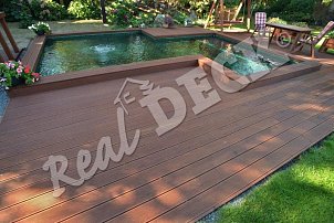 REAL DECK Merbau 25 x 145 mm reeded OSMO oil no. 016 Bangkirai dark