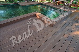 REAL DECK Merbau 25 x 145 mm reeded OSMO oil no. 016 Bangkirai dark