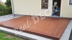 REAL DECK Thermo pine 26x140 mm, reeded, OSMO Terrace oil no. 014 Massaranduba