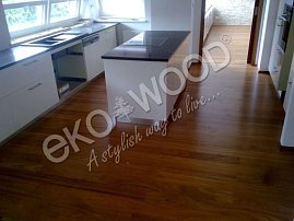 EKOWOOD Doussie 1-strip, 13.5 x 136 mm, treated with OSMO transparent oil