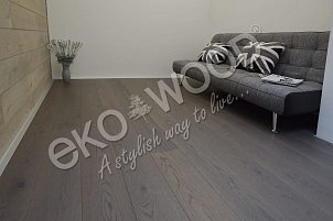 EKOWOOD Oak 1-strip, 13.5 x 185 mm, treated with OSMO oil, shade Graphite